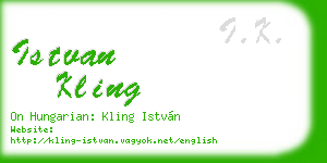istvan kling business card