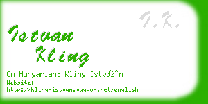 istvan kling business card